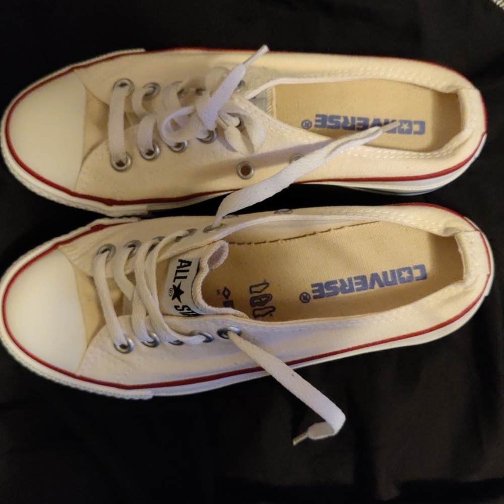 Sz 6.5 white Converse Mules